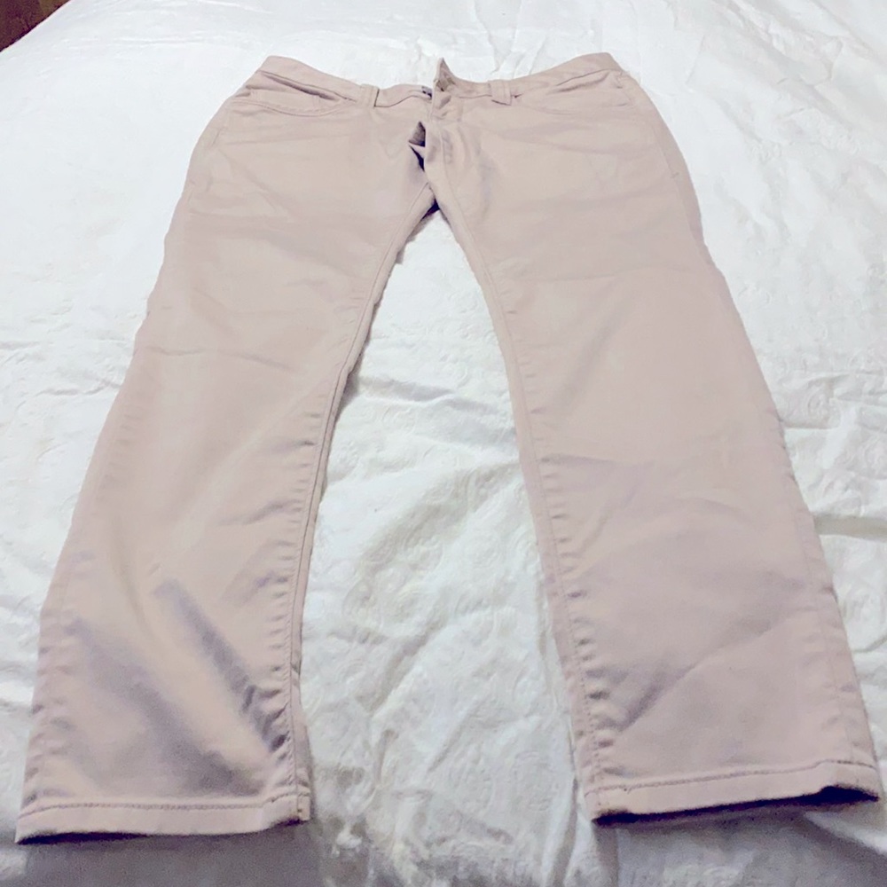 Light pink stretch pants